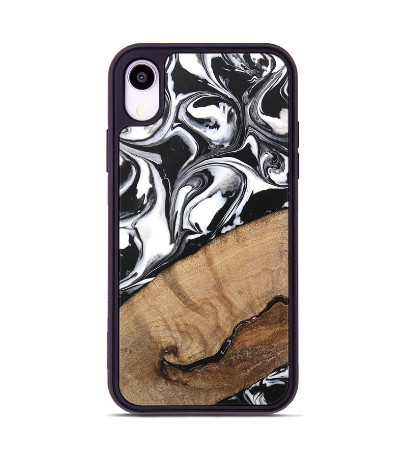 iPhone Xr Wood Phone Case - Wesley (Black & White, 746112)