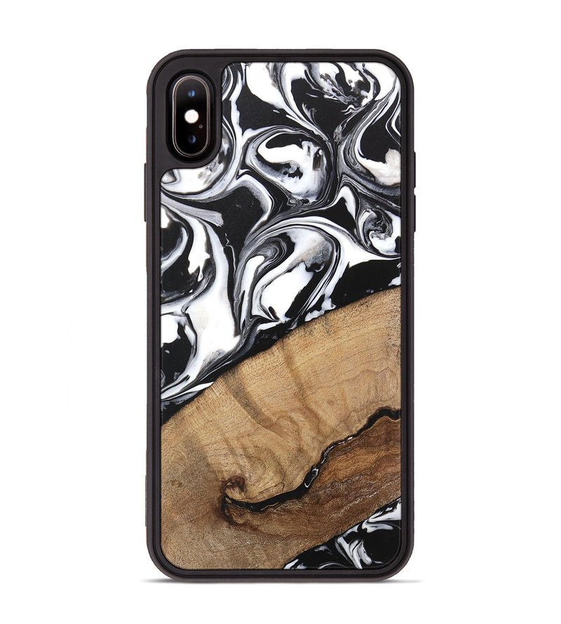 iPhone Xs Max Wood Phone Case - Wesley (Black & White, 746112)