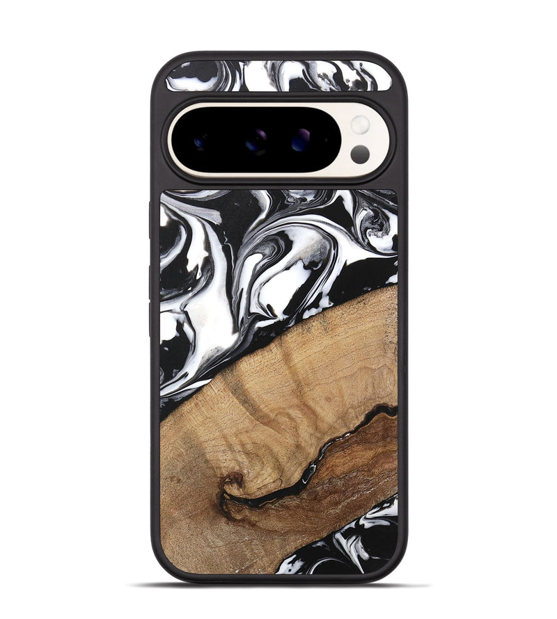 Pixel 9 Pro Wood Phone Case - Wesley (Black & White, 746112)