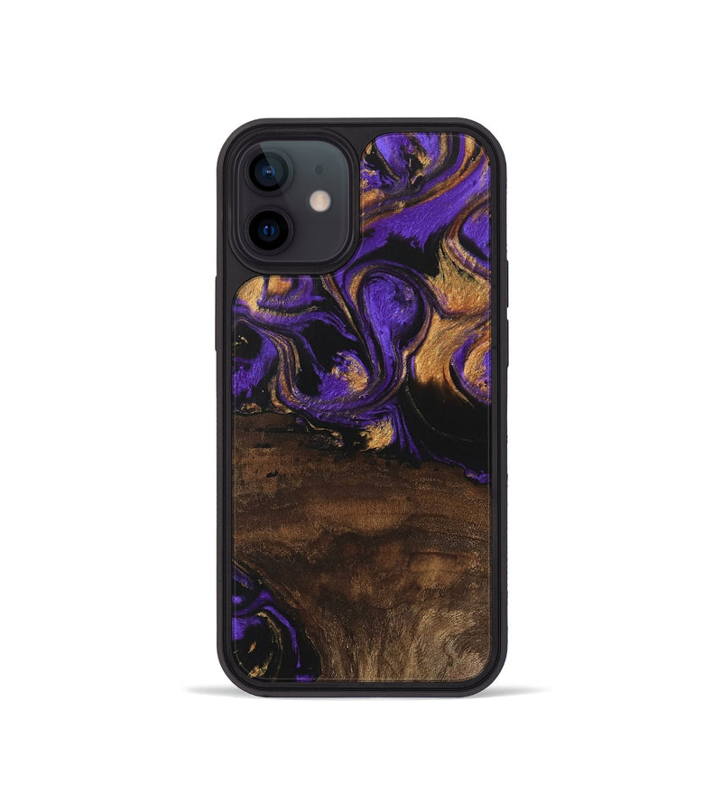 iPhone 12 mini Wood Phone Case - Nadia (Purple, 746115)