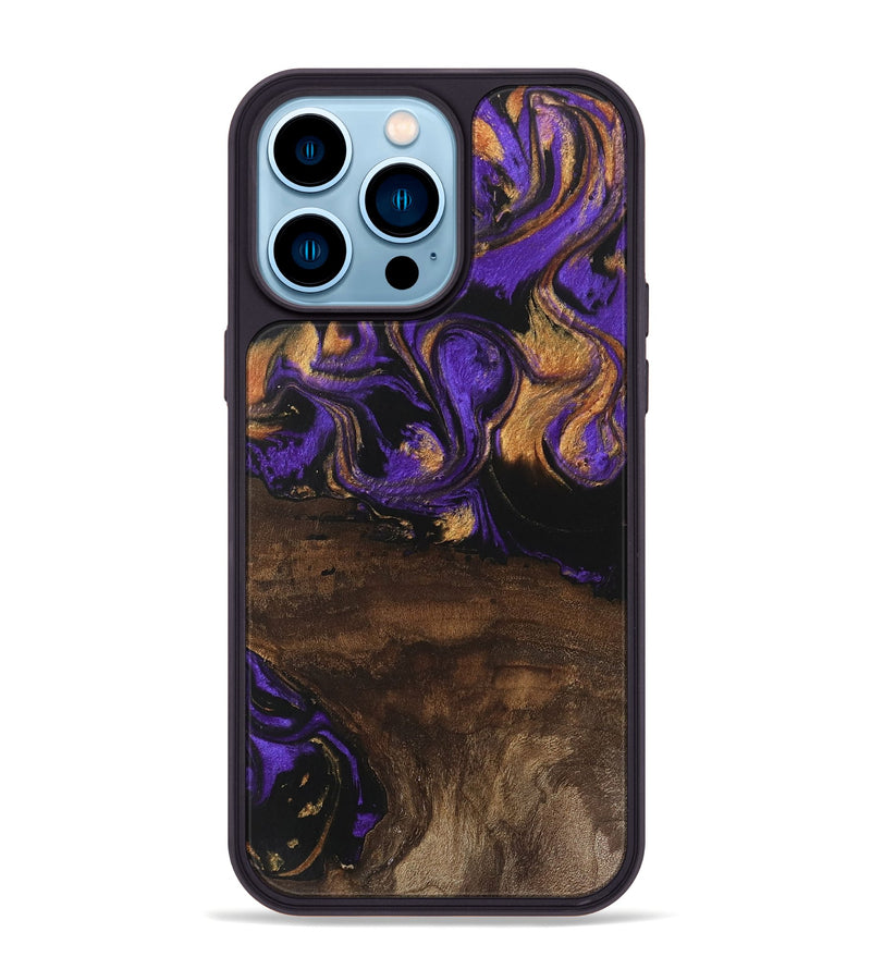 iPhone 14 Pro Max Wood Phone Case - Nadia (Purple, 746115)