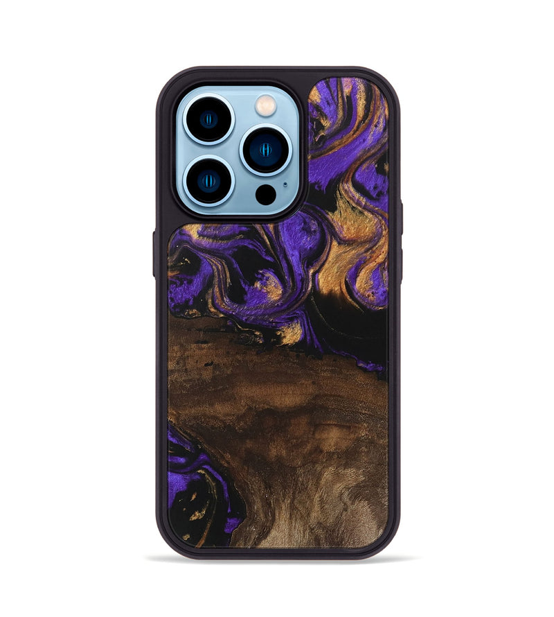 iPhone 14 Pro Wood Phone Case - Nadia (Purple, 746115)