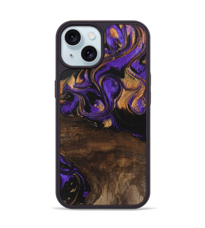 iPhone 15 Wood Phone Case - Nadia (Purple, 746115)