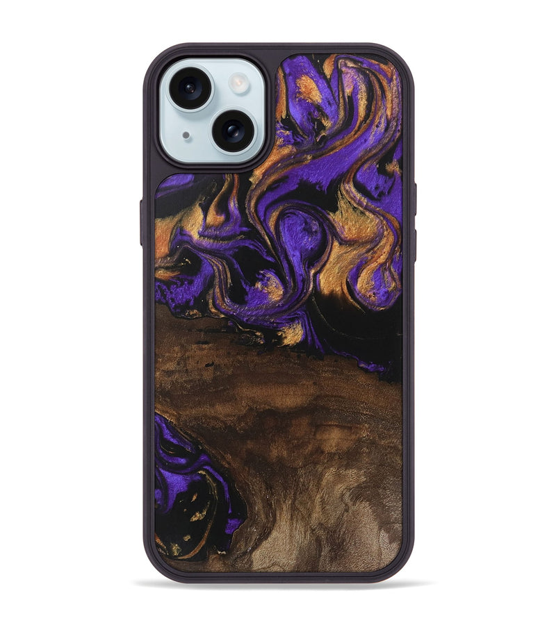 iPhone 15 Plus Wood Phone Case - Nadia (Purple, 746115)