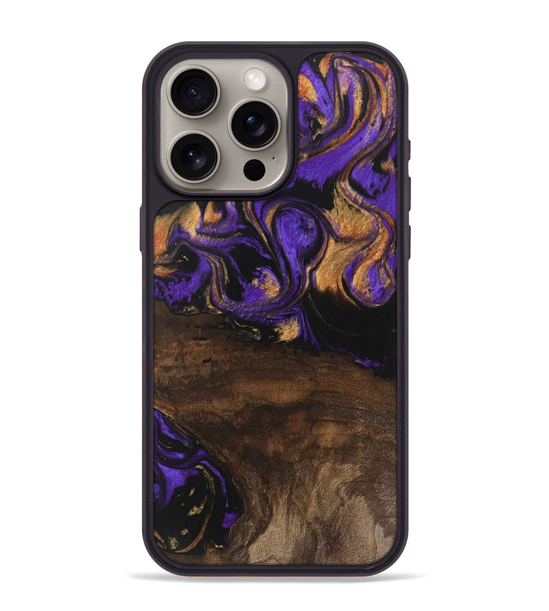 iPhone 15 Pro Max Wood Phone Case - Nadia (Purple, 746115)