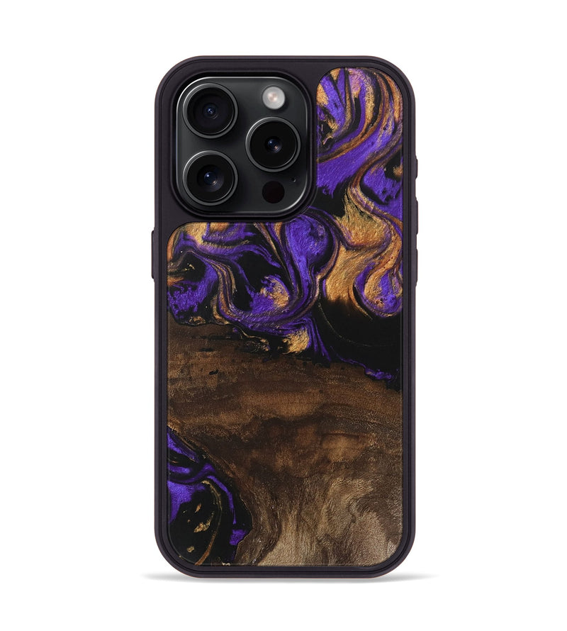 iPhone 15 Pro Wood Phone Case - Nadia (Purple, 746115)