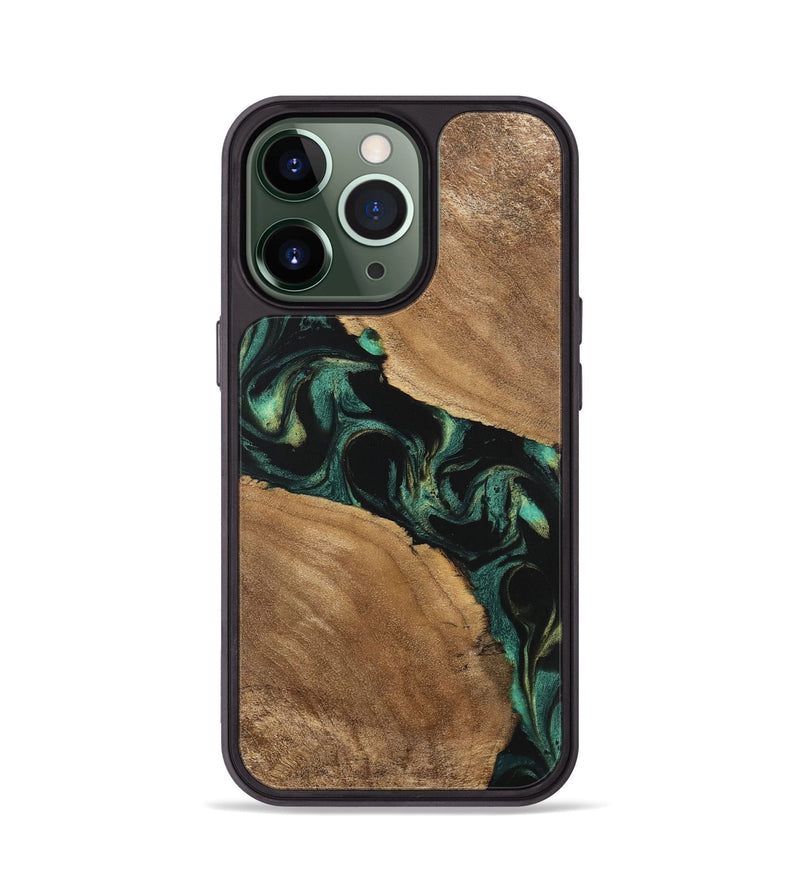 iPhone 13 Pro Wood Phone Case - Delbert (Green, 746116)