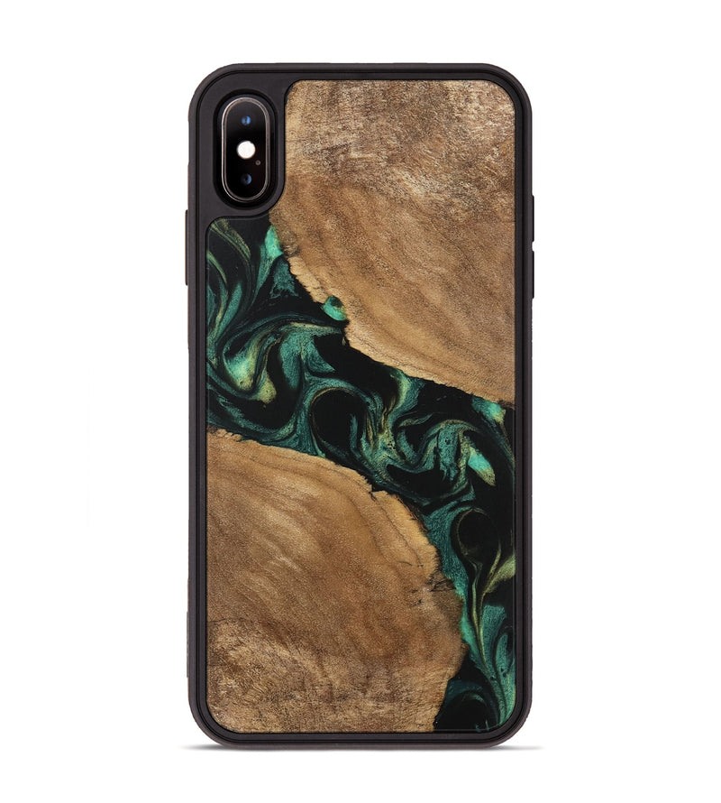 iPhone Xs Max Wood Phone Case - Delbert (Green, 746116)