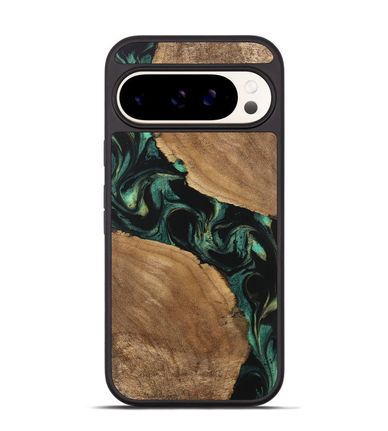 Pixel 9 Wood Phone Case - Delbert (Green, 746116)