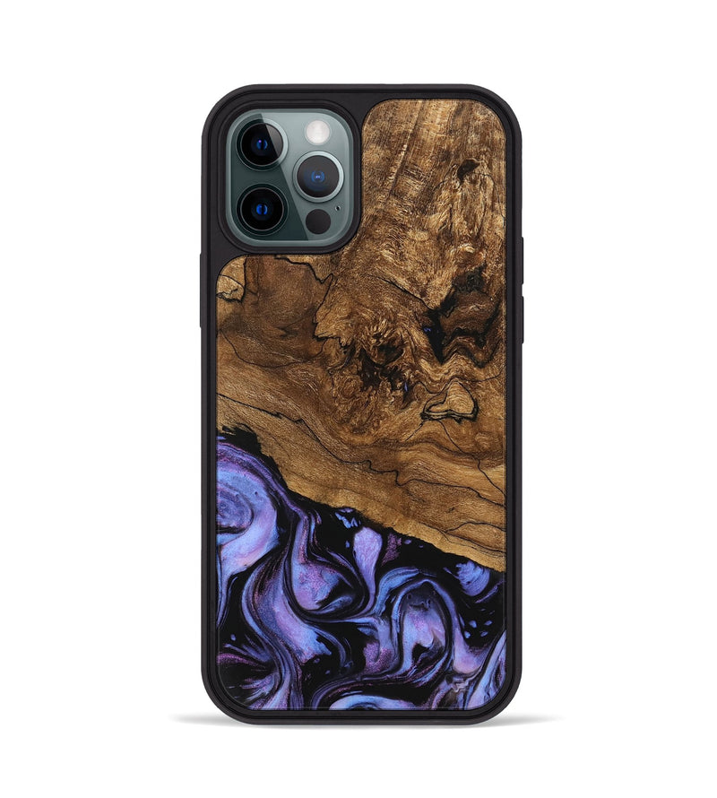 iPhone 12 Pro Wood Phone Case - Sergio (Purple, 746117)