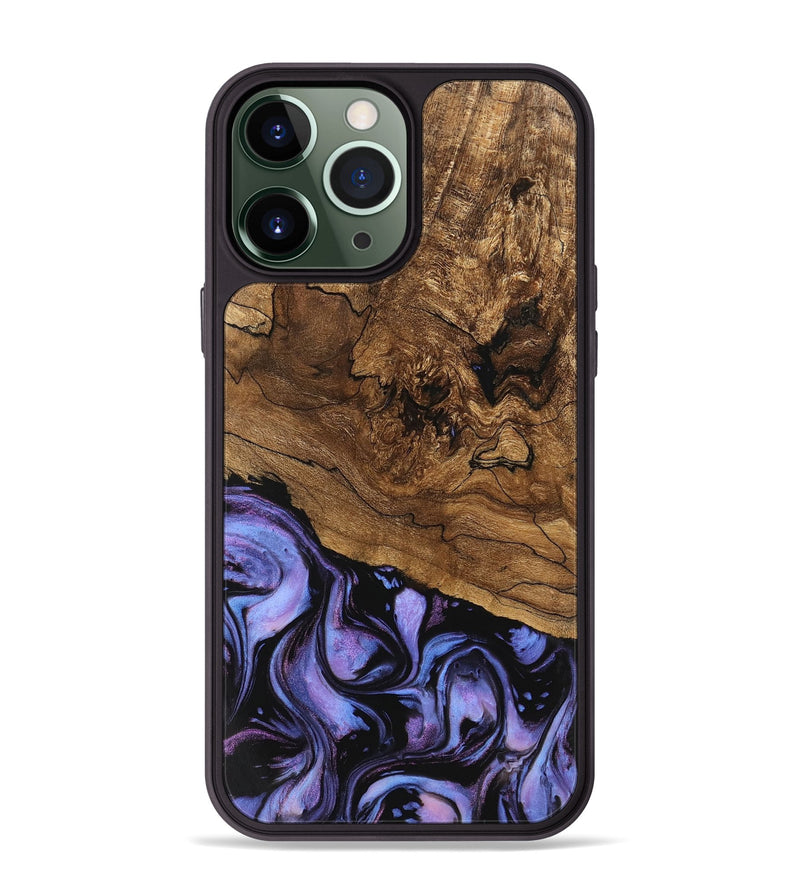 iPhone 13 Pro Max Wood Phone Case - Sergio (Purple, 746117)