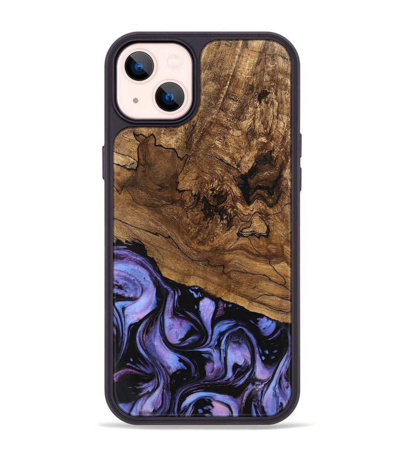 iPhone 14 Plus Wood Phone Case - Sergio (Purple, 746117)