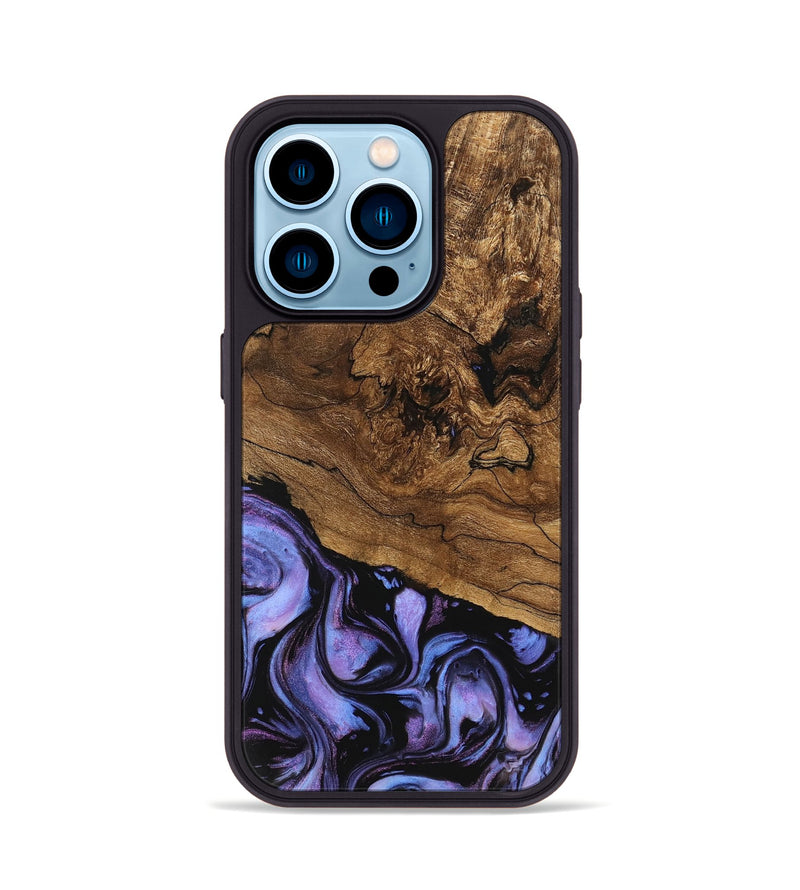 iPhone 14 Pro Wood Phone Case - Sergio (Purple, 746117)