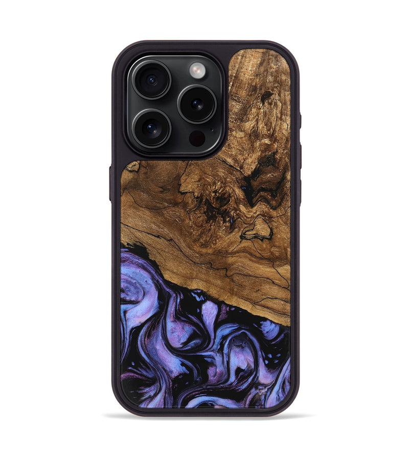 iPhone 15 Pro Wood Phone Case - Sergio (Purple, 746117)