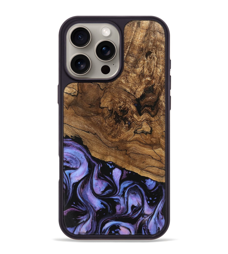 iPhone 16 Pro Max Wood Phone Case - Sergio (Purple, 746117)