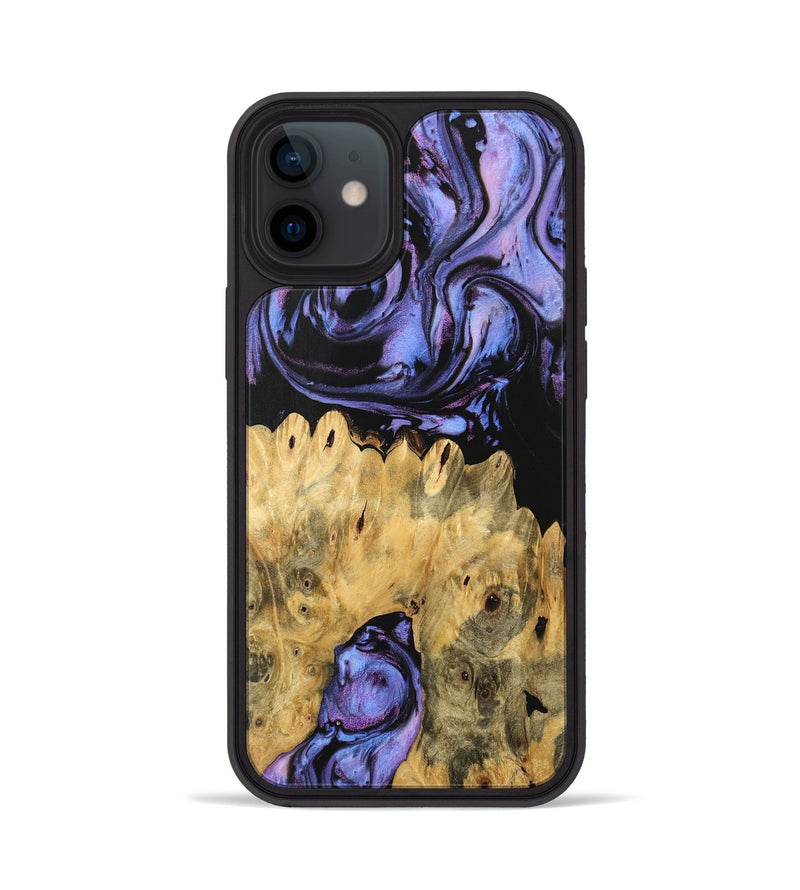 iPhone 12 Wood Phone Case - Kanisha (Purple, 746119)