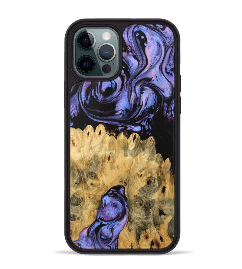 iPhone 12 Pro Max Wood Phone Case - Kanisha (Purple, 746119)