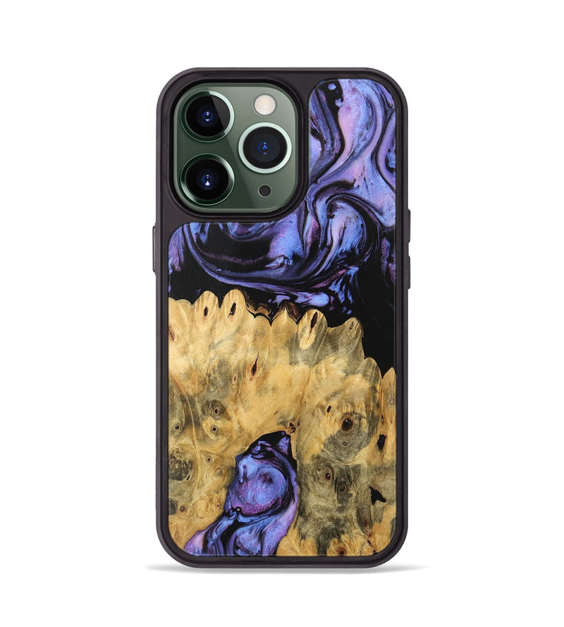 iPhone 13 Pro Wood Phone Case - Kanisha (Purple, 746119)