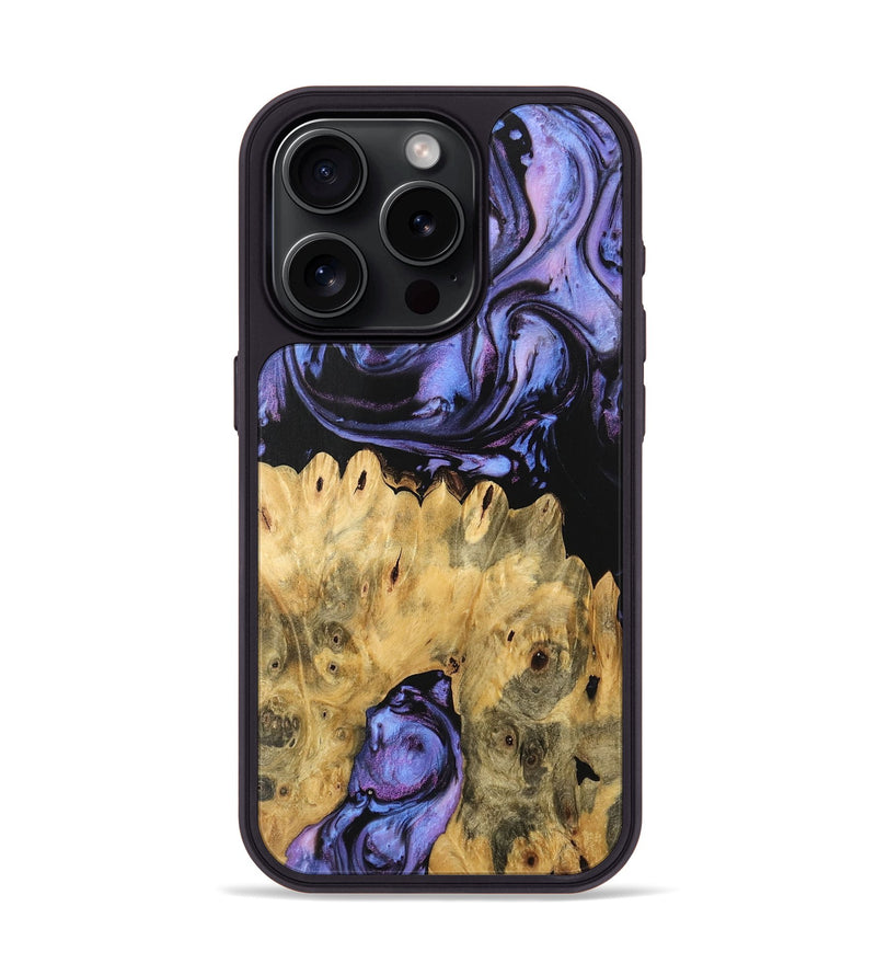 iPhone 15 Pro Wood Phone Case - Kanisha (Purple, 746119)