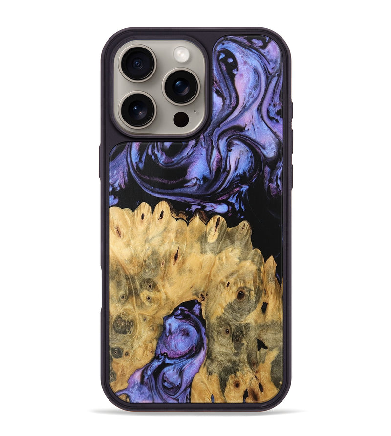 iPhone 16 Pro Max Wood Phone Case - Kanisha (Purple, 746119)