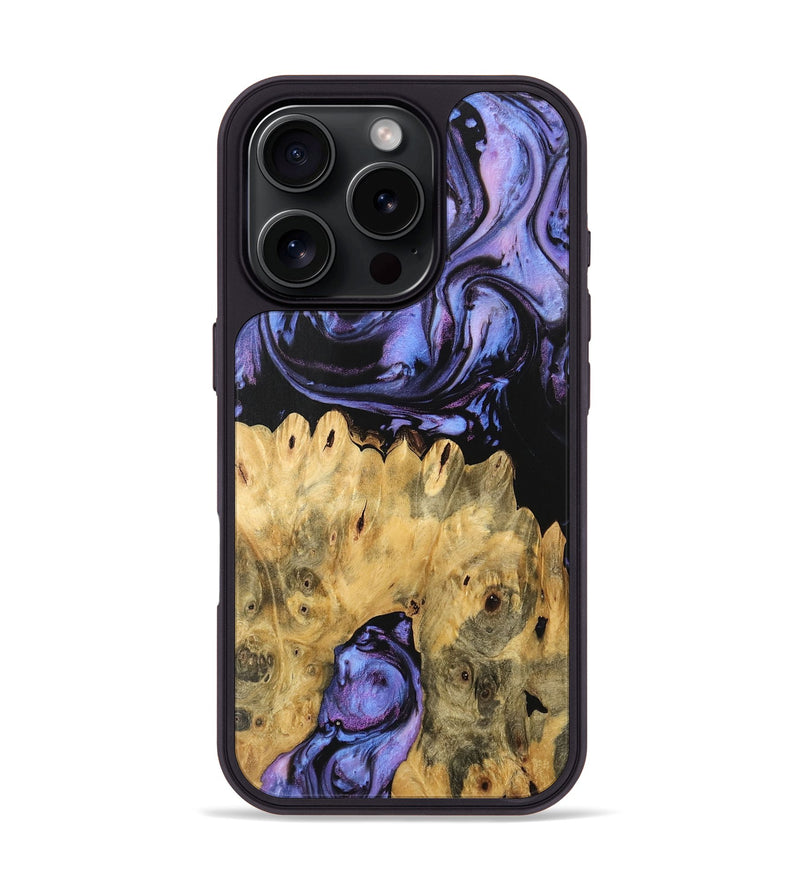 iPhone 16 Pro Wood Phone Case - Kanisha (Purple, 746119)