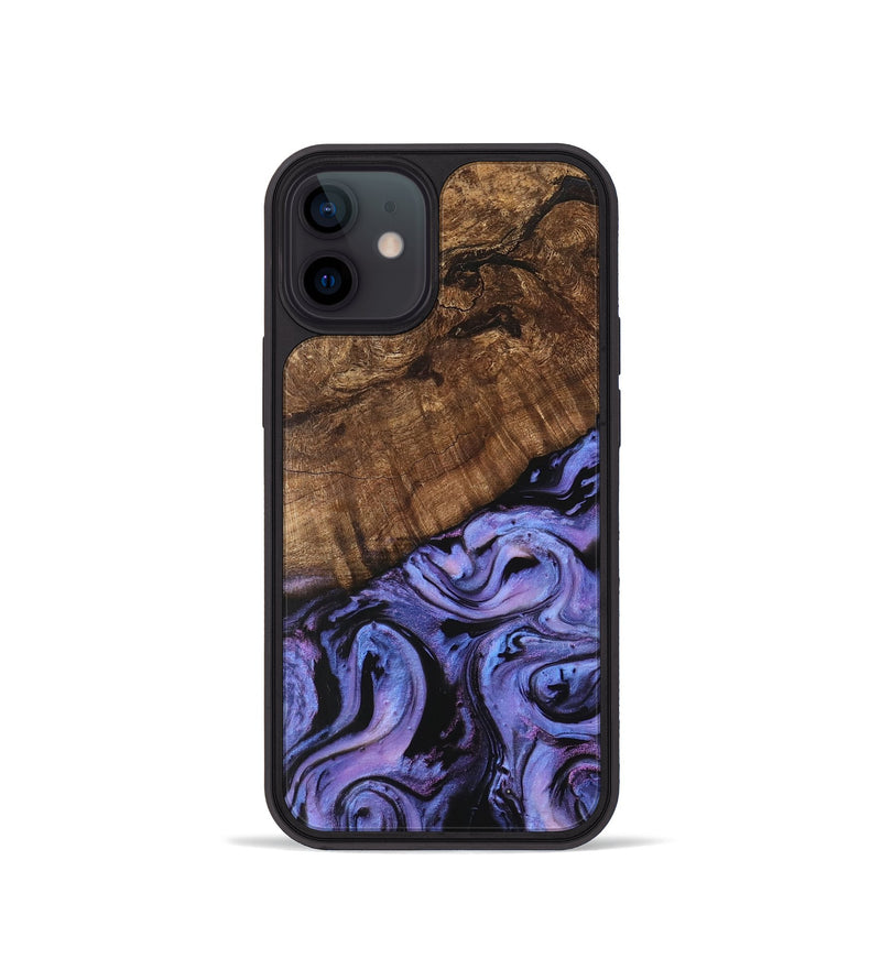 iPhone 12 mini Wood Phone Case - Freya (Purple, 746121)