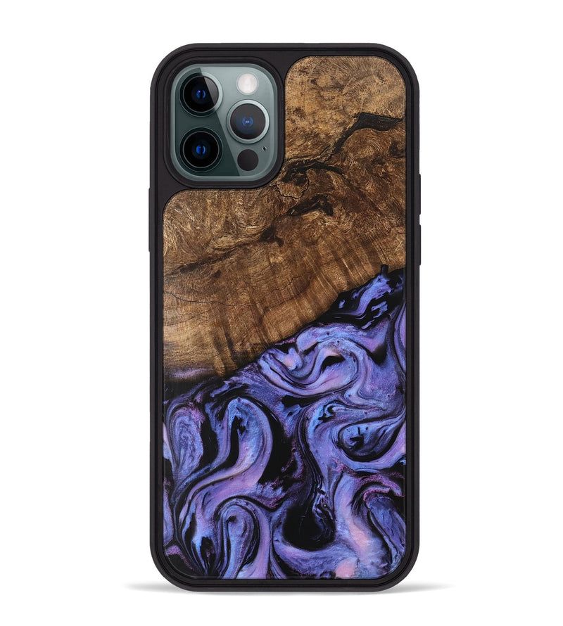 iPhone 12 Pro Max Wood Phone Case - Freya (Purple, 746121)