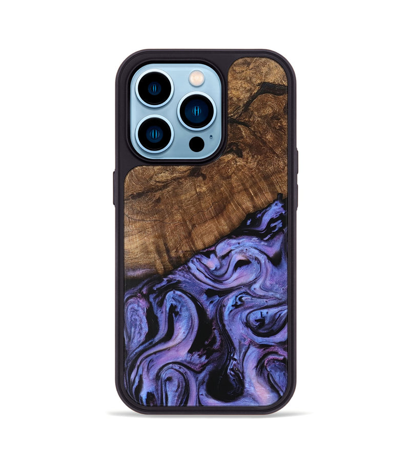 iPhone 14 Pro Wood Phone Case - Freya (Purple, 746121)