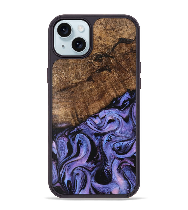 iPhone 15 Plus Wood Phone Case - Freya (Purple, 746121)