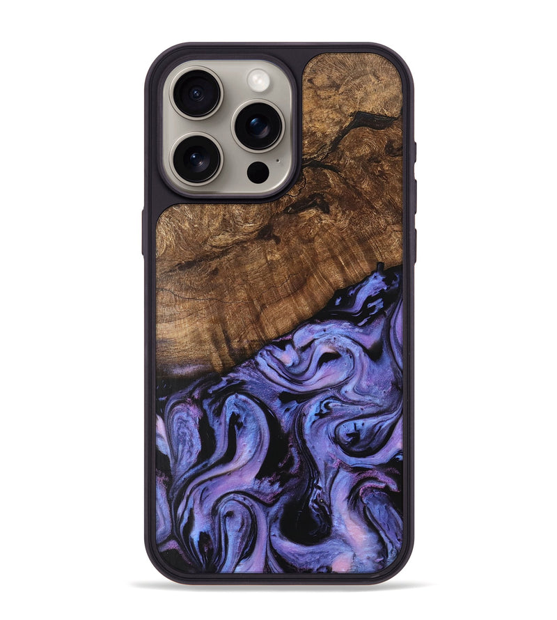 iPhone 15 Pro Max Wood Phone Case - Freya (Purple, 746121)