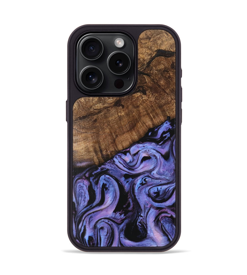 iPhone 15 Pro Wood Phone Case - Freya (Purple, 746121)