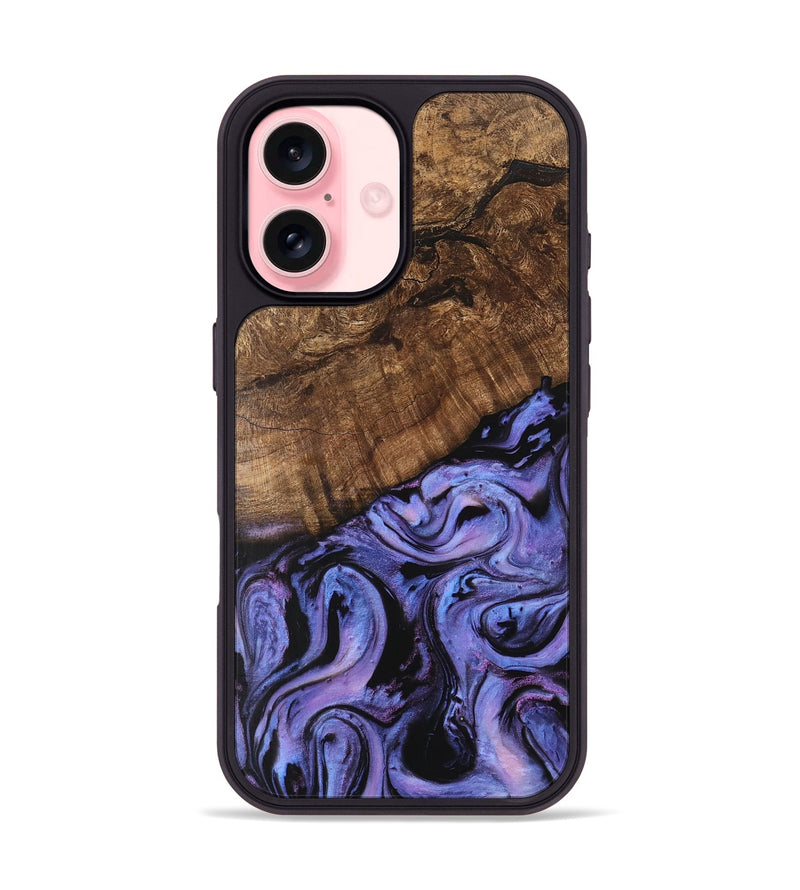 iPhone 16 Wood Phone Case - Freya (Purple, 746121)