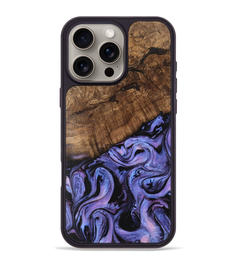 iPhone 16 Pro Max Wood Phone Case - Freya (Purple, 746121)