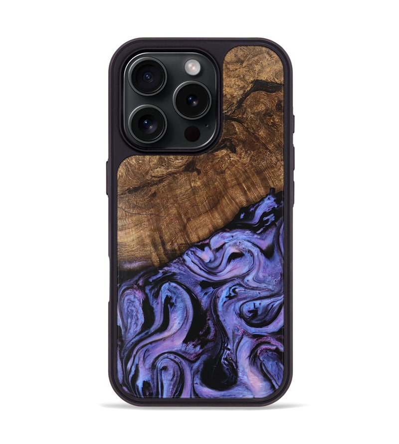 iPhone 16 Pro Wood Phone Case - Freya (Purple, 746121)