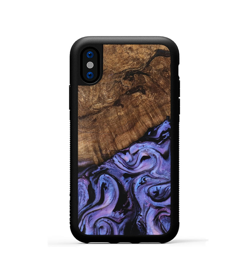 iPhone Xs Wood Phone Case - Freya (Purple, 746121)