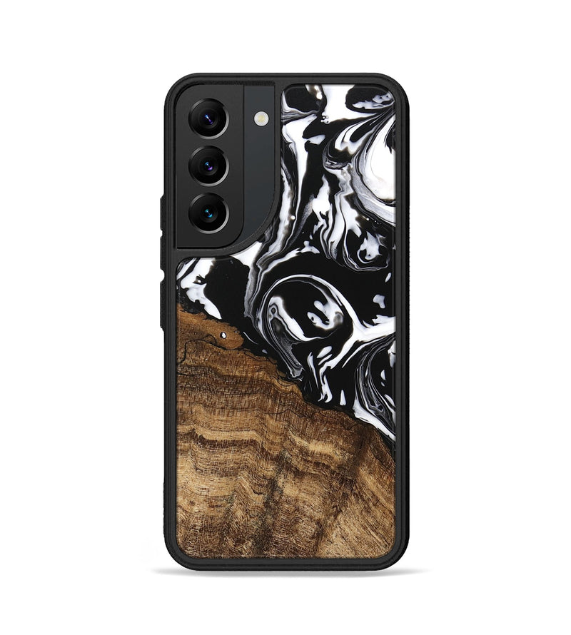 Galaxy S22 Wood Phone Case - Laney (Black & White, 746132)