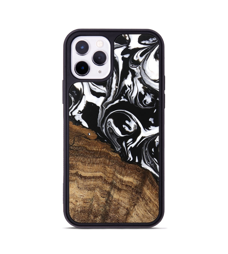 iPhone 11 Pro Wood Phone Case - Laney (Black & White, 746132)