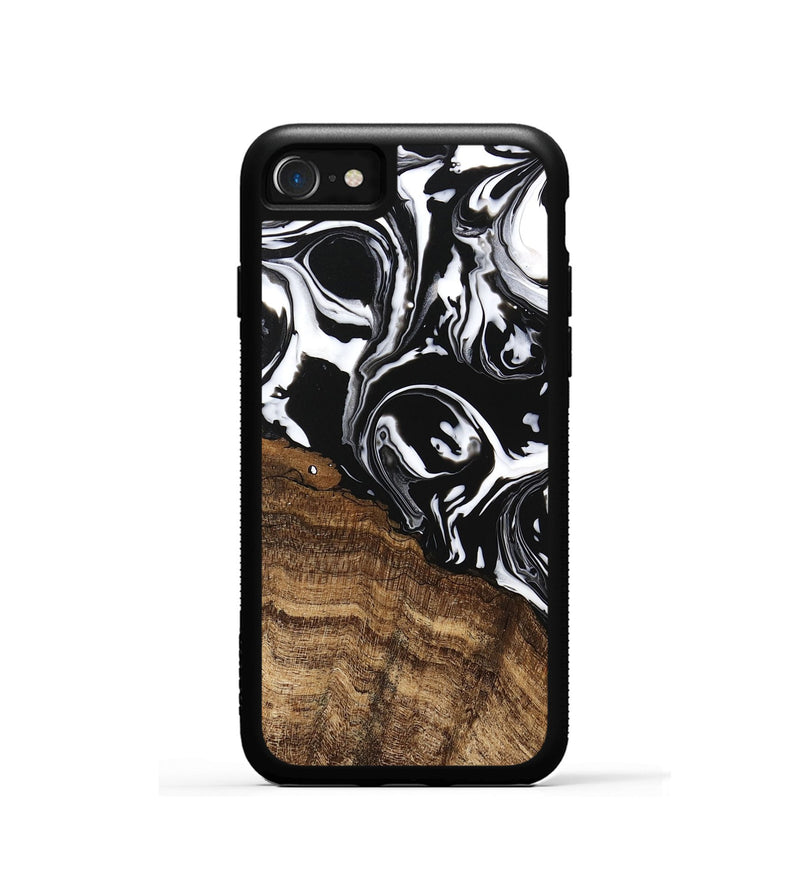 iPhone SE Wood Phone Case - Laney (Black & White, 746132)