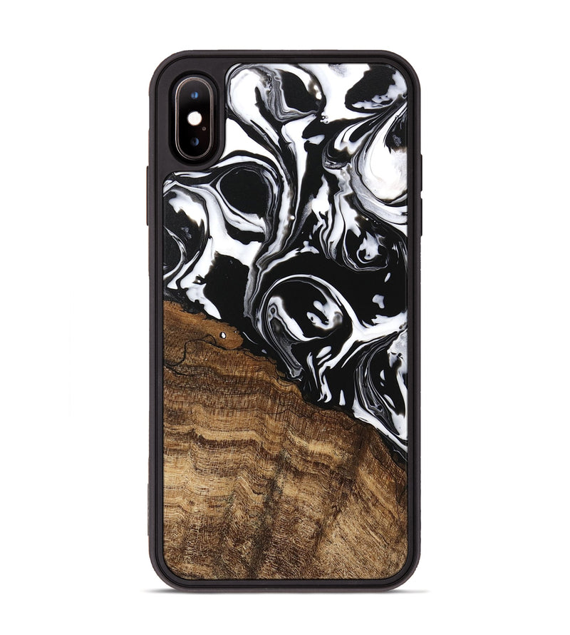 iPhone Xs Max Wood Phone Case - Laney (Black & White, 746132)