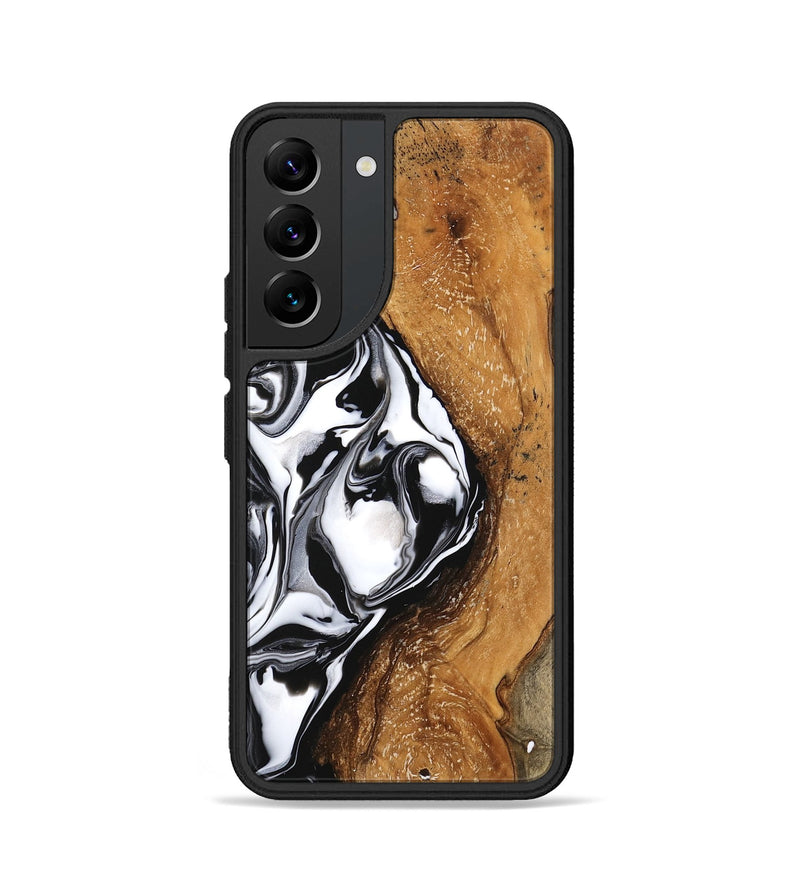 Galaxy S22 Wood Phone Case - Shanika (Black & White, 746133)