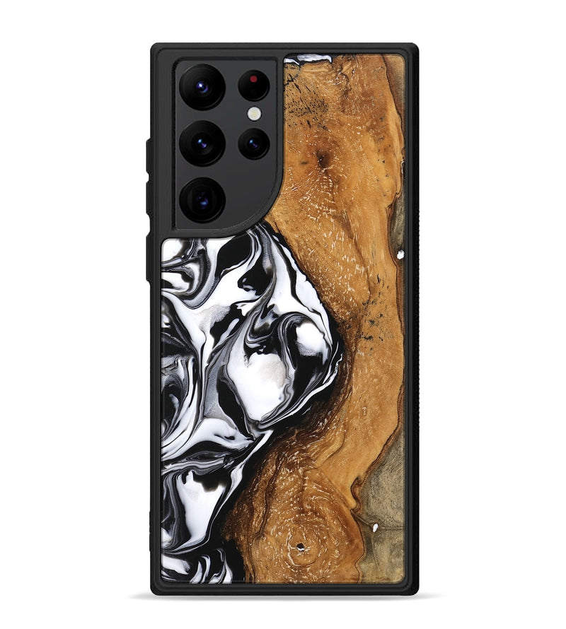 Galaxy S22 Ultra Wood Phone Case - Shanika (Black & White, 746133)