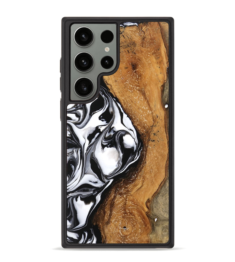 Galaxy S23 Ultra Wood Phone Case - Shanika (Black & White, 746133)