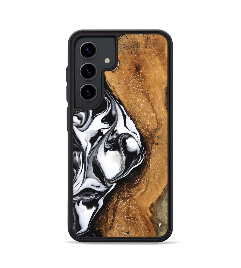 Galaxy S24 Wood Phone Case - Shanika (Black & White, 746133)