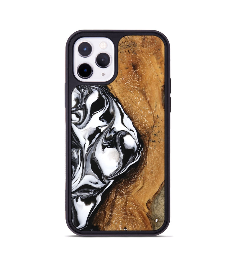 iPhone 11 Pro Wood Phone Case - Shanika (Black & White, 746133)