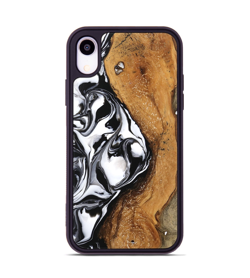 iPhone Xr Wood Phone Case - Shanika (Black & White, 746133)