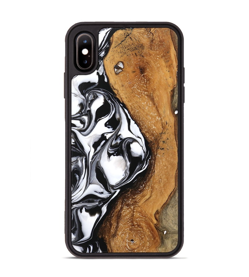 iPhone Xs Max Wood Phone Case - Shanika (Black & White, 746133)