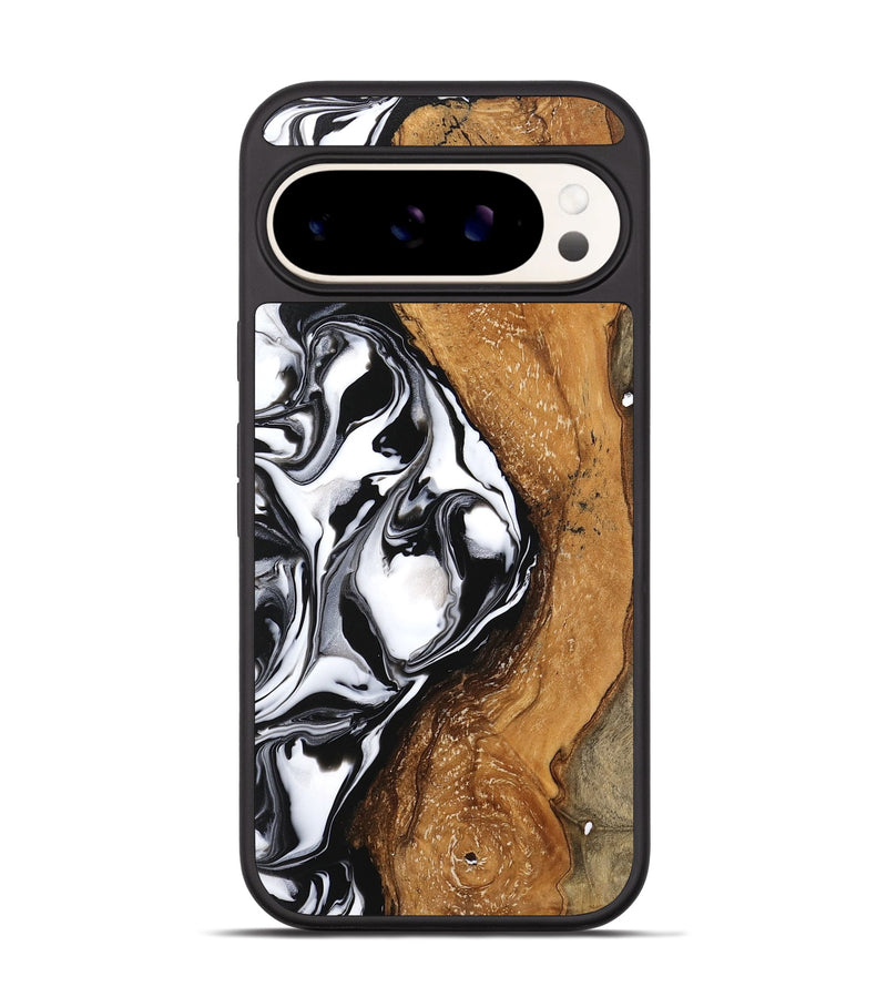 Pixel 9 Pro Wood Phone Case - Shanika (Black & White, 746133)