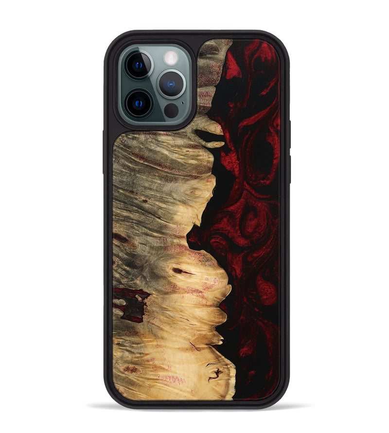 iPhone 12 Pro Max Wood Phone Case - Areli (Red, 746134)