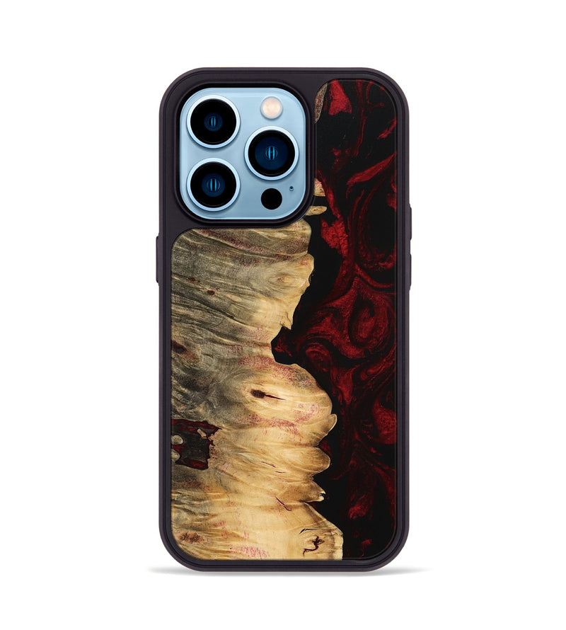 iPhone 14 Pro Wood Phone Case - Areli (Red, 746134)