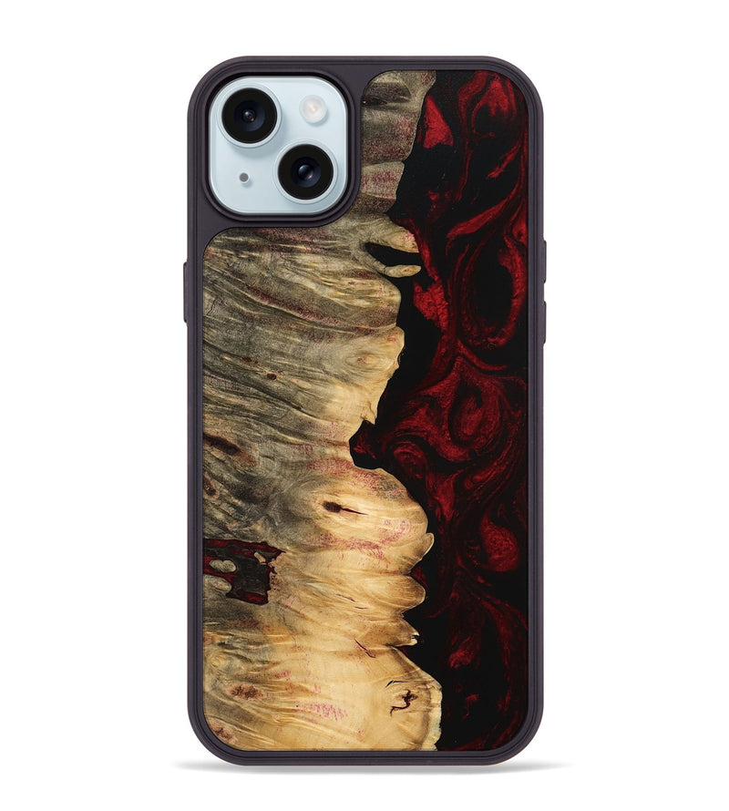 iPhone 15 Plus Wood Phone Case - Areli (Red, 746134)